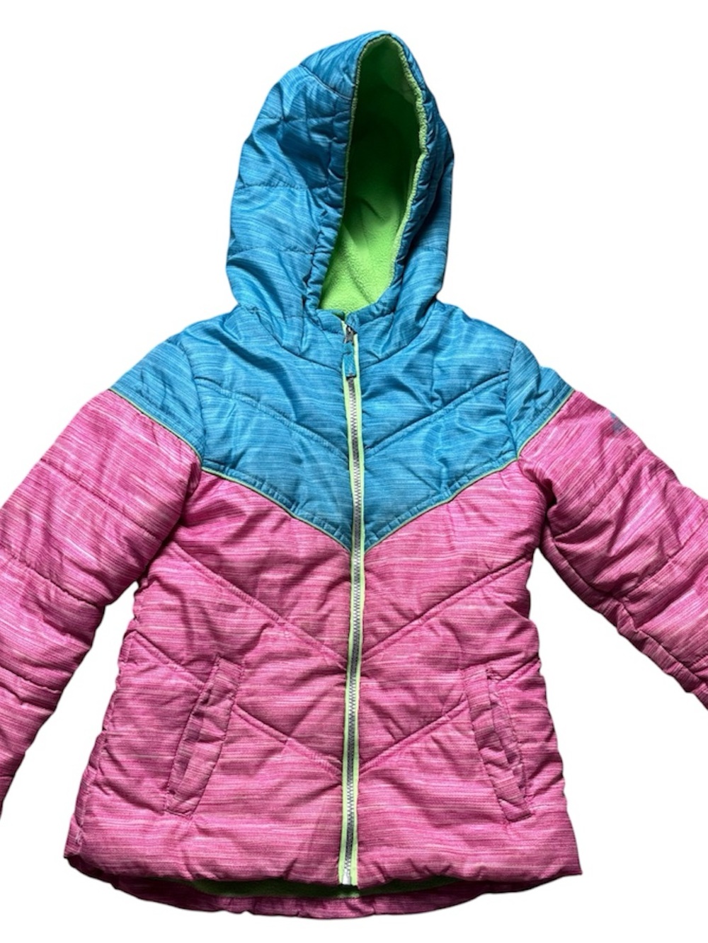 Girl's Pacific Trail colorful puffer jacket size small.